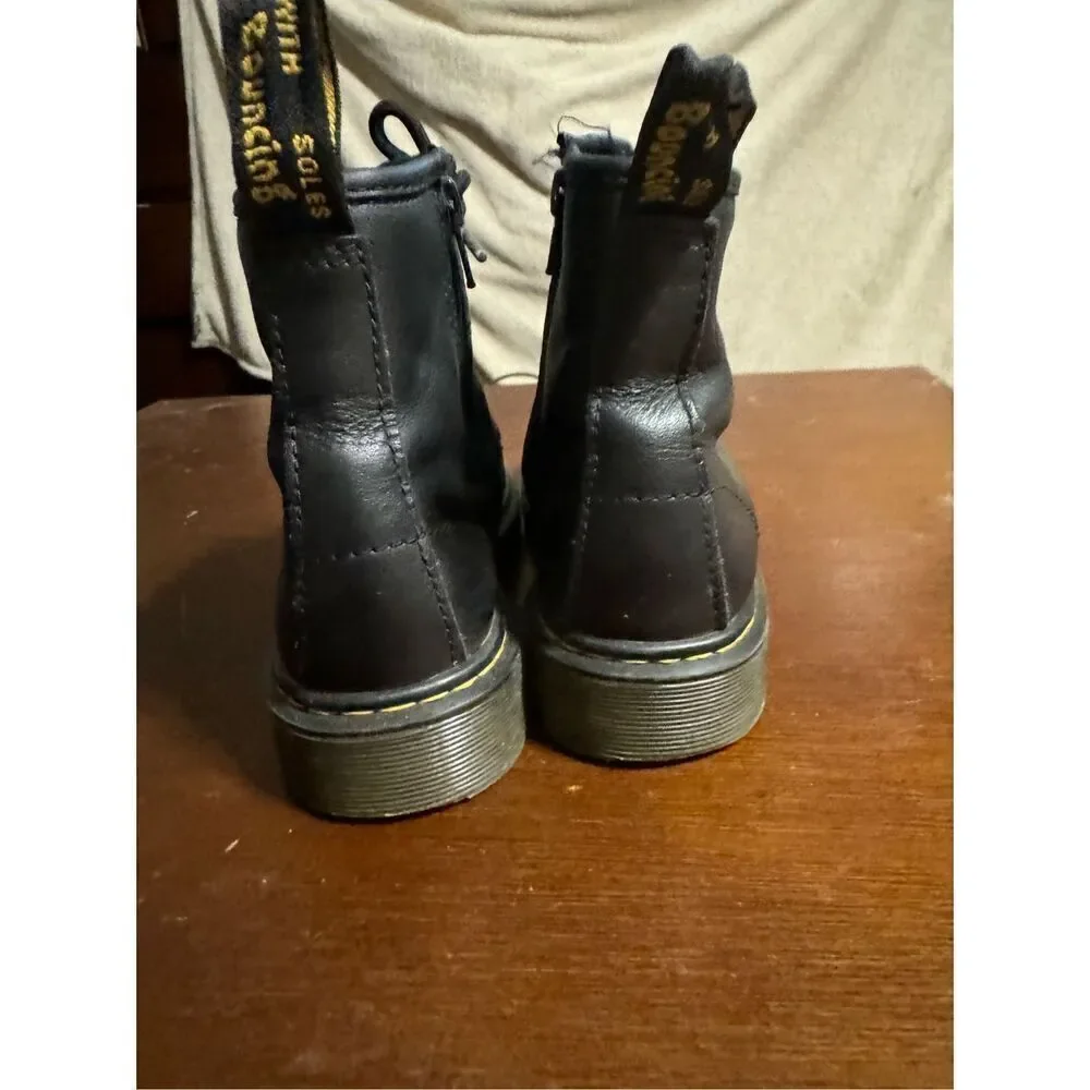 Black leather doc martens size 3
